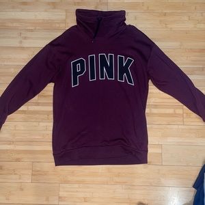 Oversized burgundy VS PINK sweatshirt